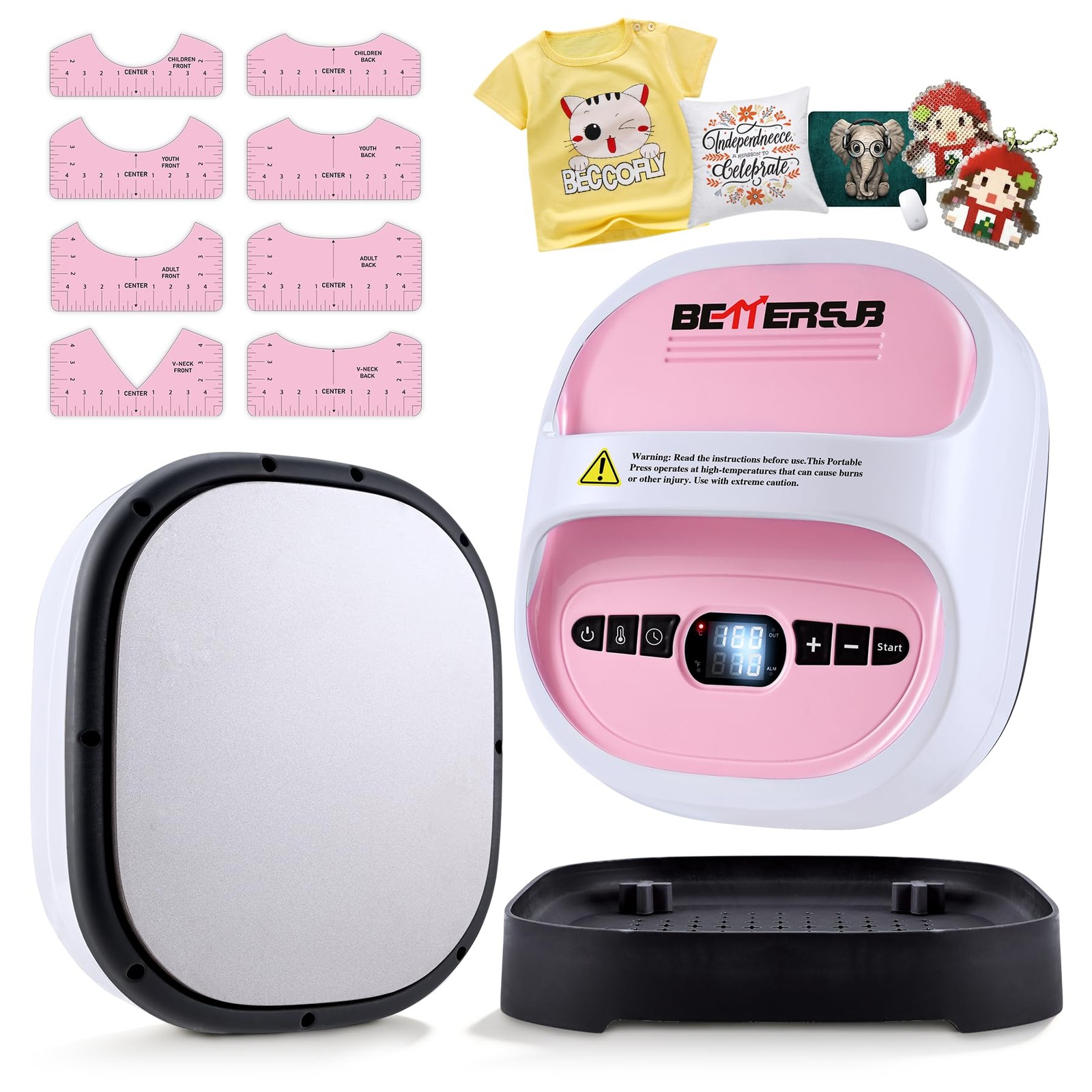 BetterSub 8.3″x9.7″ Pink Heat Press