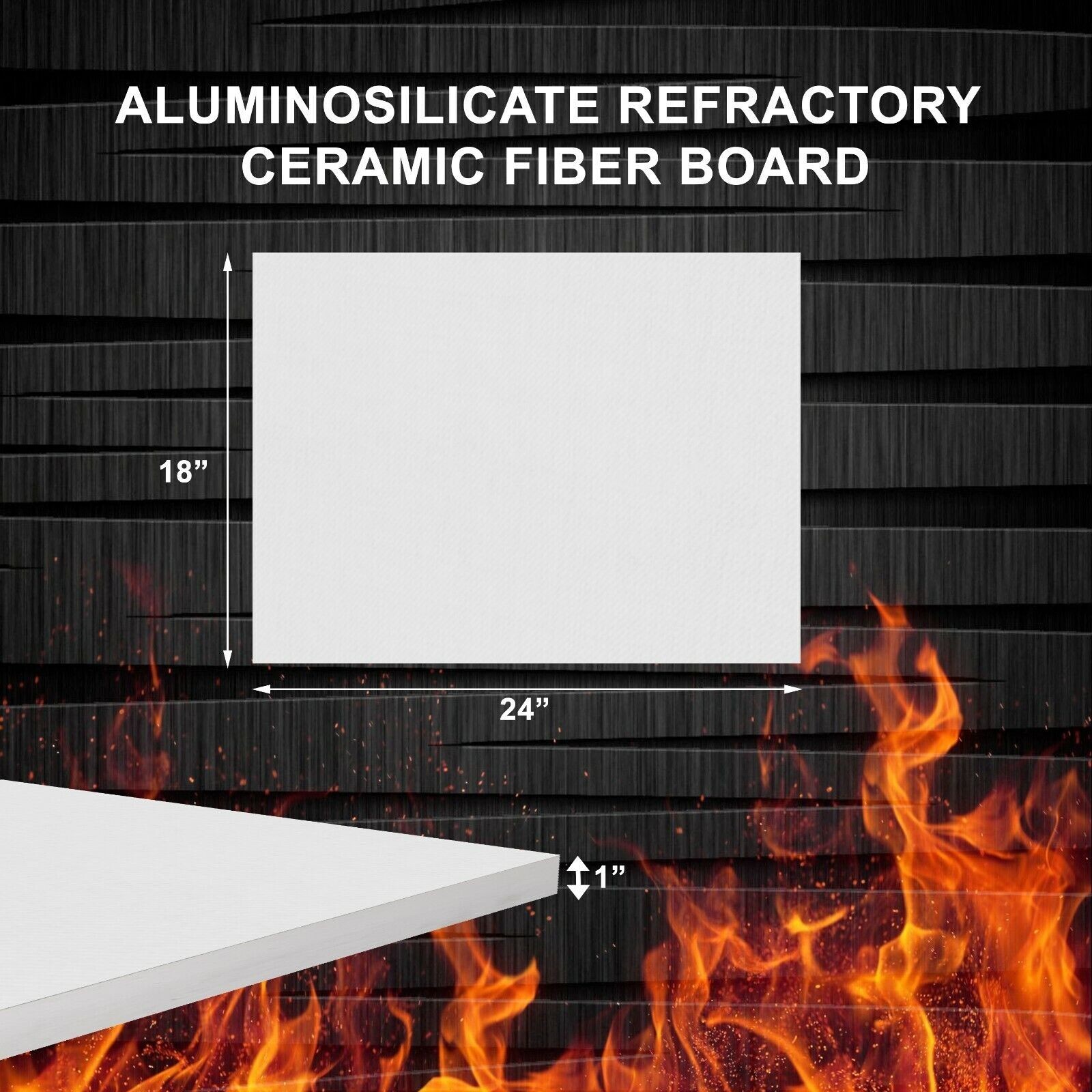 Ceramic Fiber Board , Thermal Insulation Board 2300F 1″ X 18″ X 24″