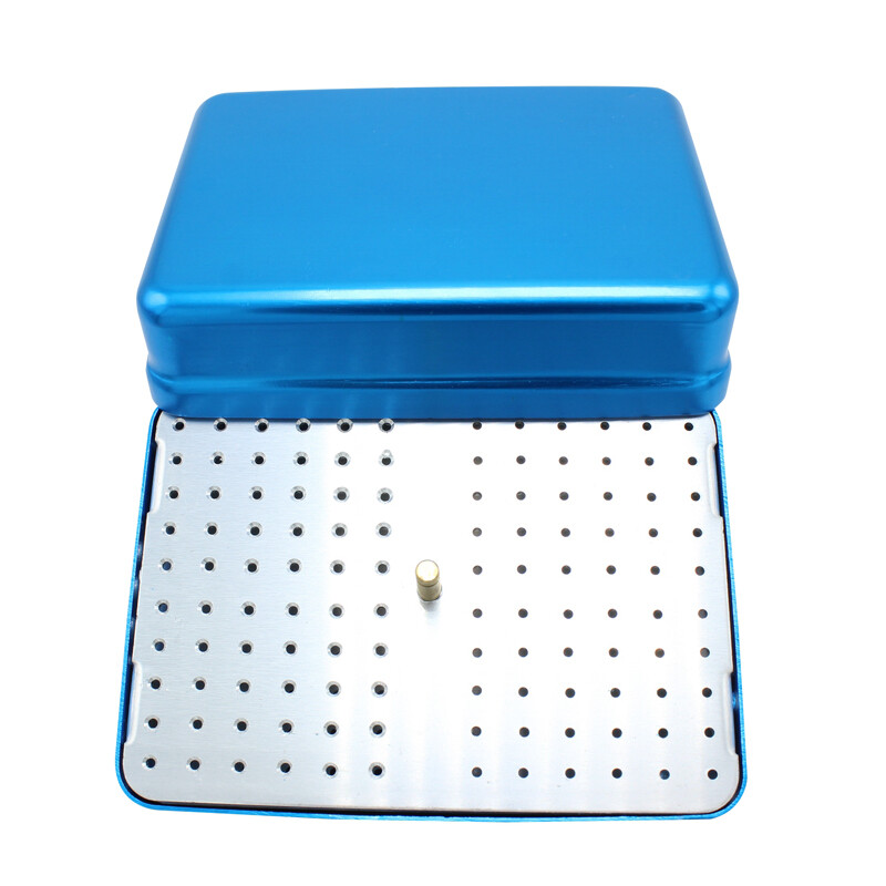 152 Holes Autoclave Dental Burs Cleaning Stand Bur Holder Organizer Box Block