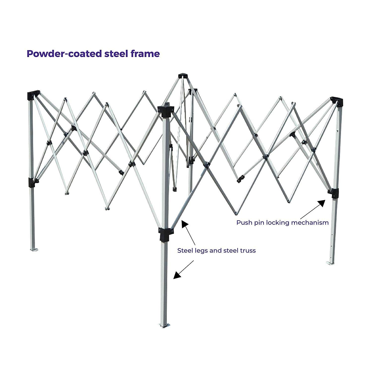 Impact Canopy 283010001 Slant Leg Canopy White-One Sidewall