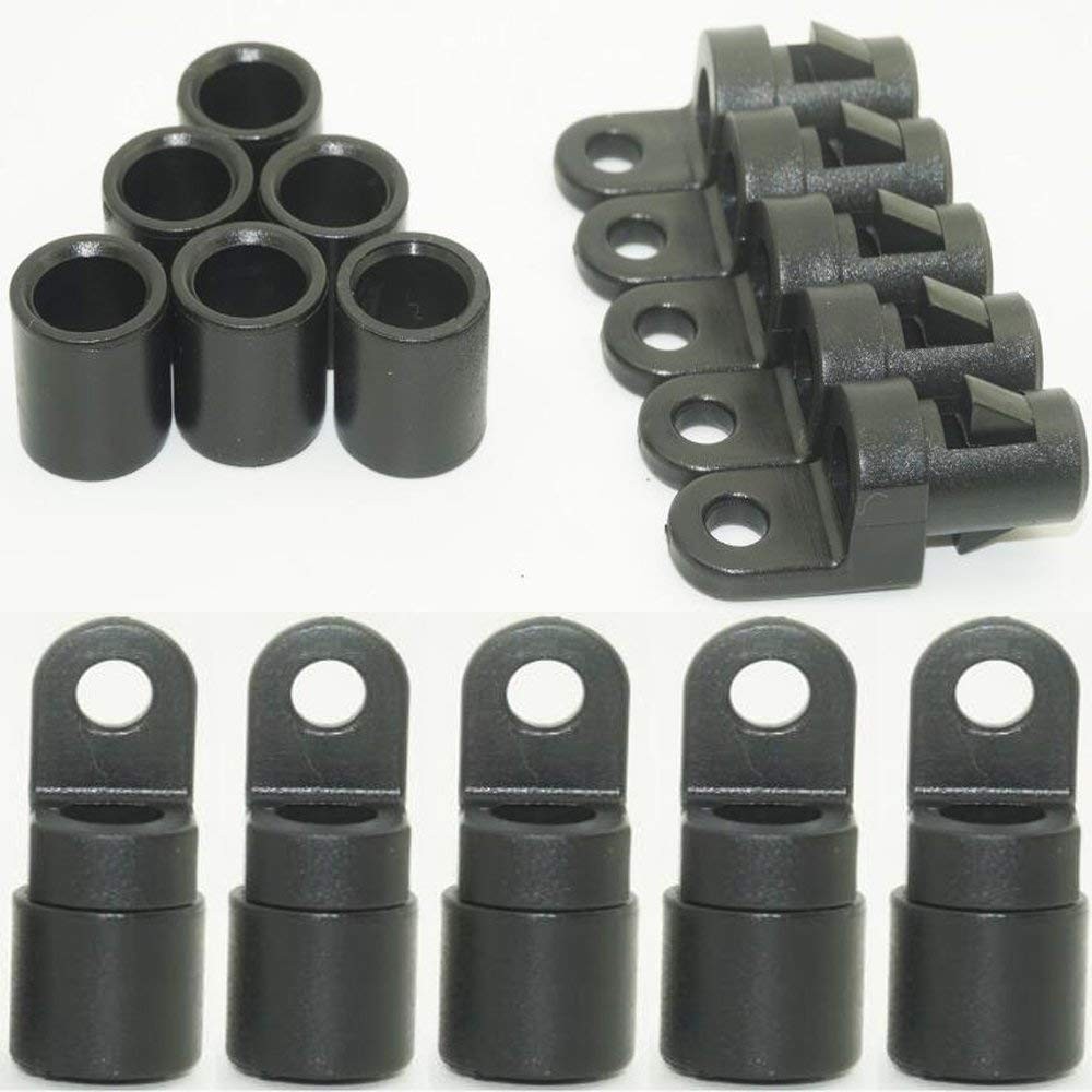 (Pack of 30) 1/4″ Rope Terminal for 7mm (Length not specified), Black