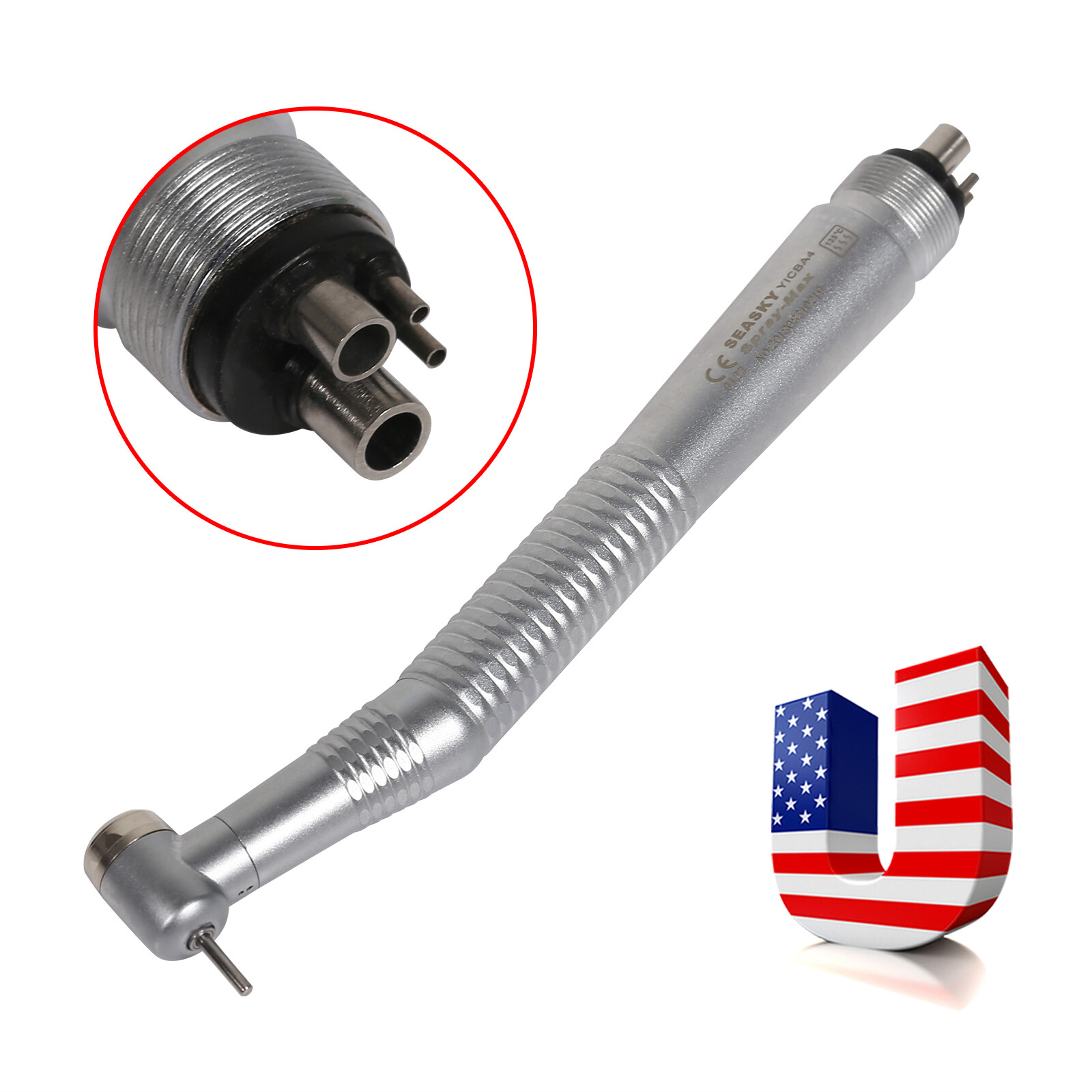 10PCS Dental High Speed Handpiece Push Button Standard 4 hole NSK Style SEASKY