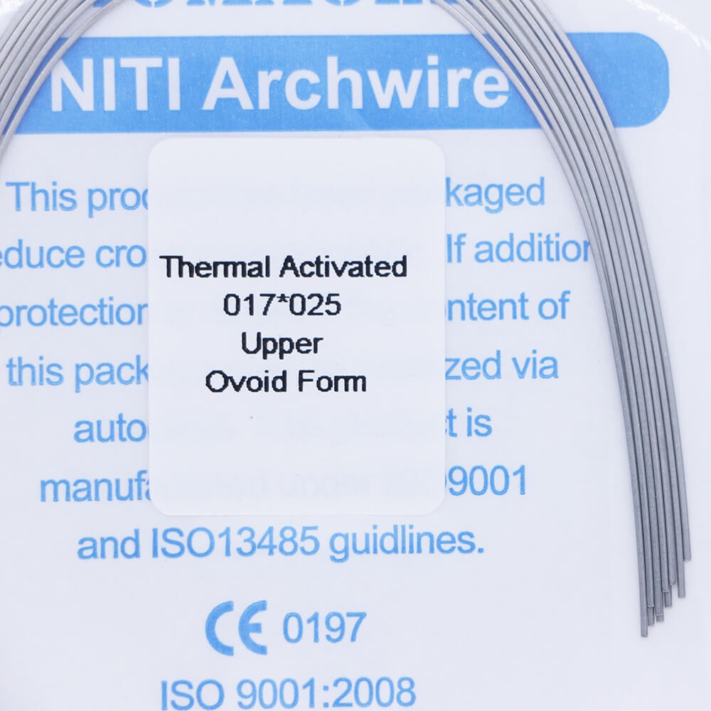 30×Dental Orthodontic Niti Thermal Activated Rectangular Arch Wires 17×25 Upper