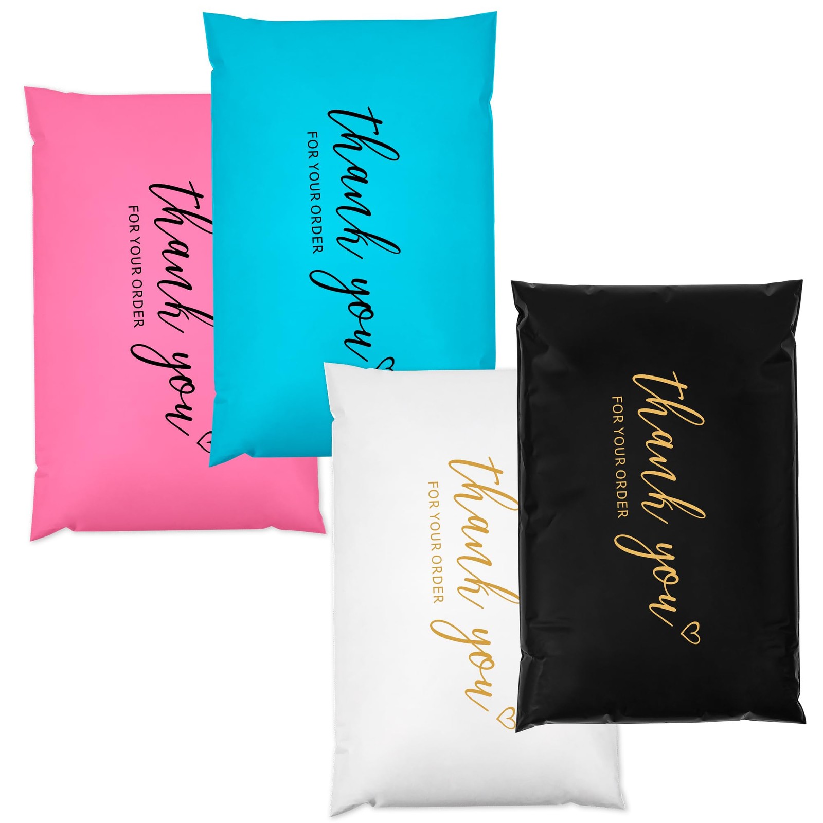 Thank You Poly Mailer – 6×9 Poly Mailers Variety Pack of 100, 25 Pcs Each Col…