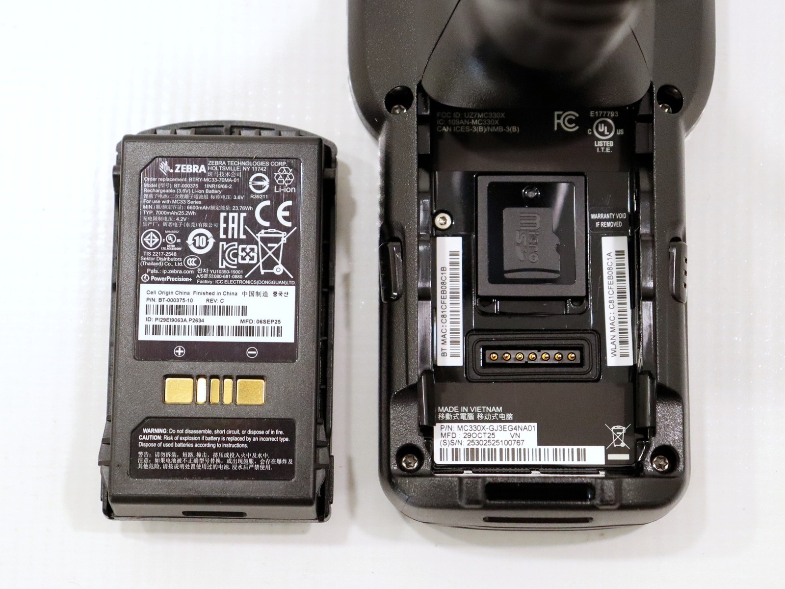Zebra MC330X-GJ3EG4NA01 MC33AX Android 11 Barcode Scanner