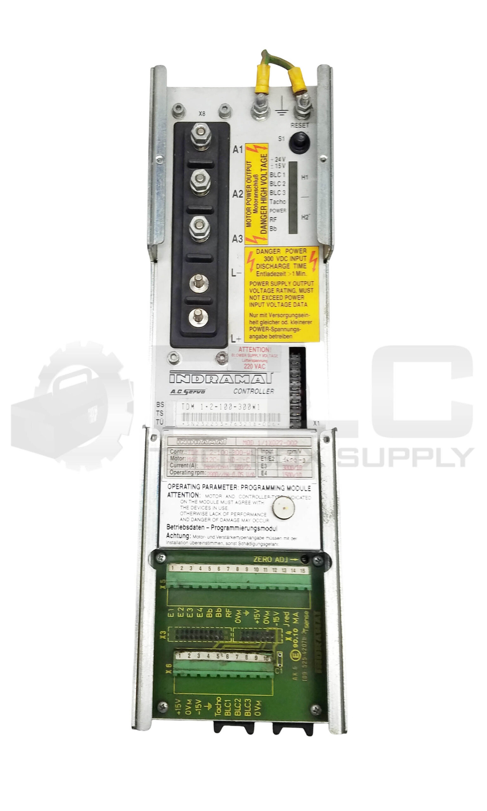 INDRAMAT TDM 1.2-100-300W1 AC SERVO CONTROLLER, TDM1.2-100-300-W1