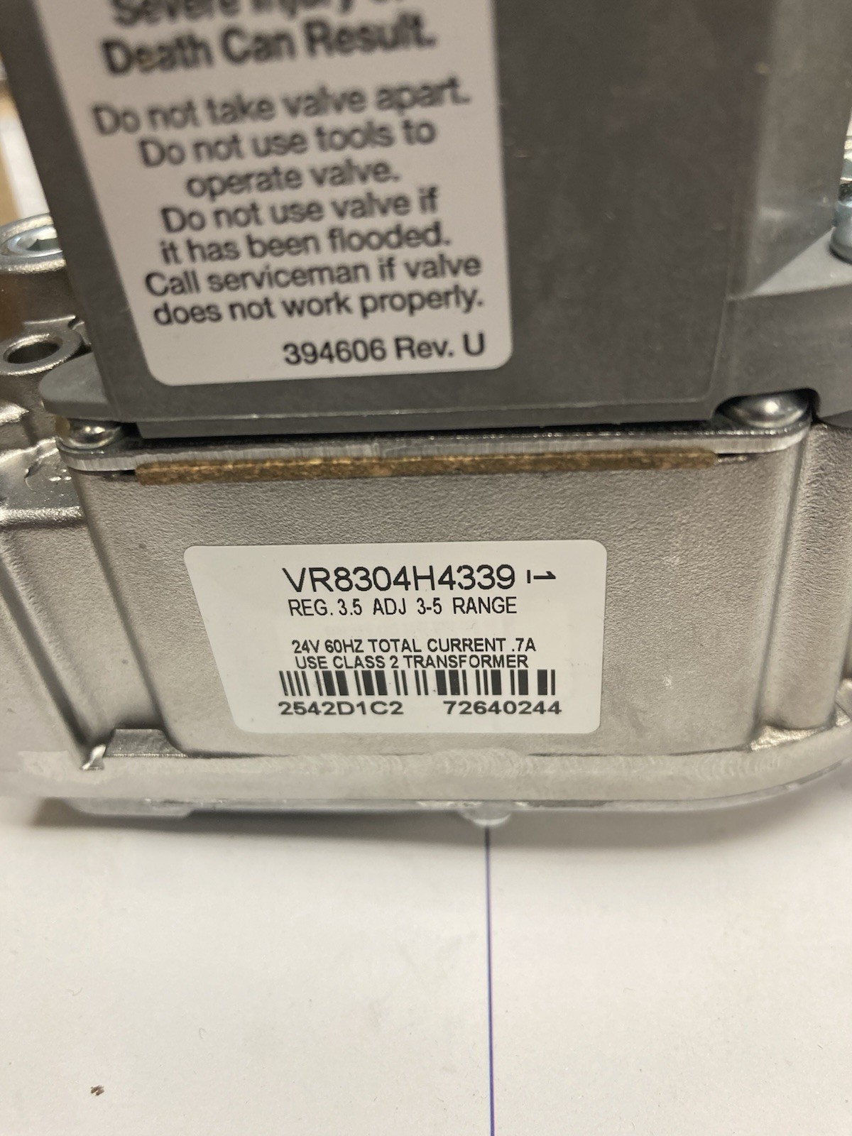 Utica-dunkirk Vg01103 Gas Valve Genuine OEM