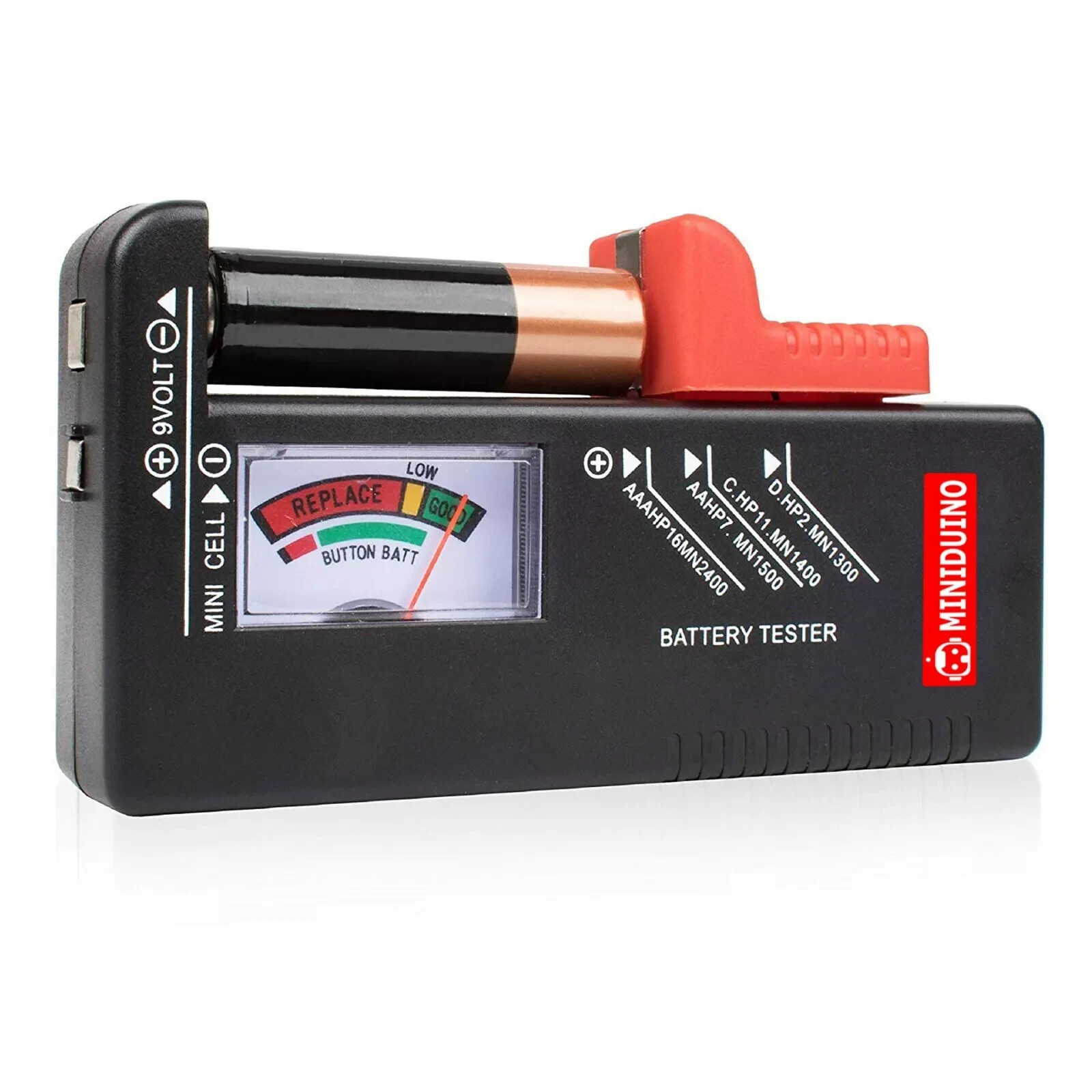 Battery Tester Checker Universal For AA AAA C D 9V 1.5V Button Cell Batteries