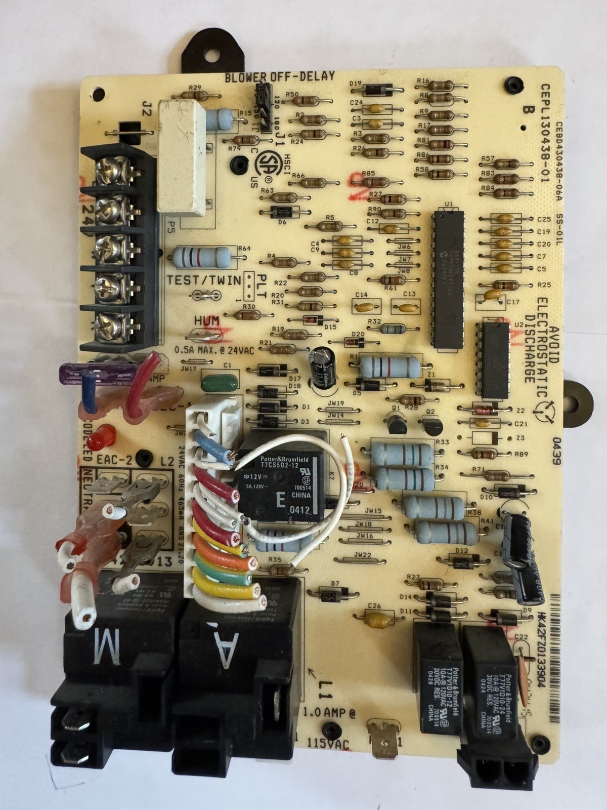 HK42FZ0133904 Carrier Bryant CEPL130438-01 Furnace Control Board