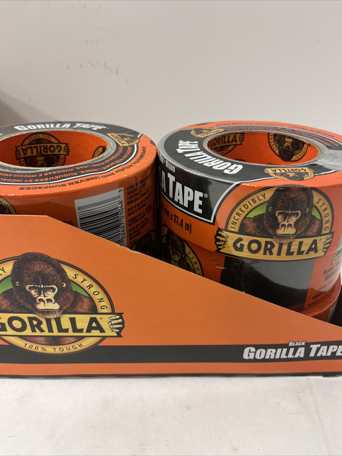 Gorilla Black Duct Tape, Pack Of 6