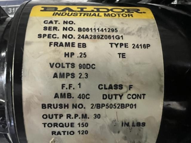Baldor Industrial Gearmotor – 24A289Z061G1 w/Warranty