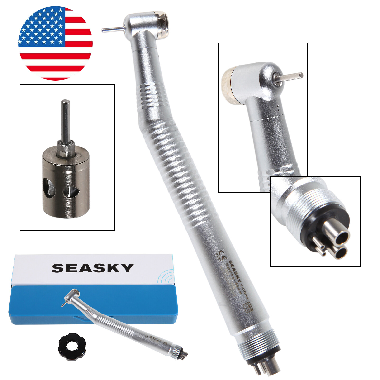 SEASKY Dental High Speed Handpiece Standard Head 4 Holes fit NSK Pana Max PA