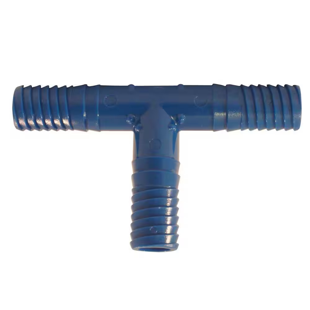 1/2″ Barb Insert Blue Twister Polypropylene Tee Fitting – Durable and Versatile