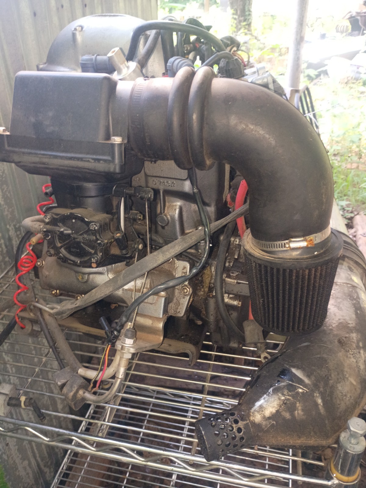 Kawasaki 750ss jetski Engine w/ Wiring Harness, Exhaust & Air Intake, carbs,ECU