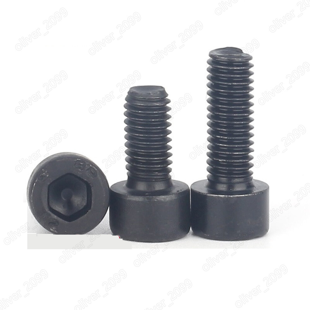Black 8.8 Steel Hex Socket Bolt Cap Head Screws Left Hand Thread M4 M5 M6 M8-M20