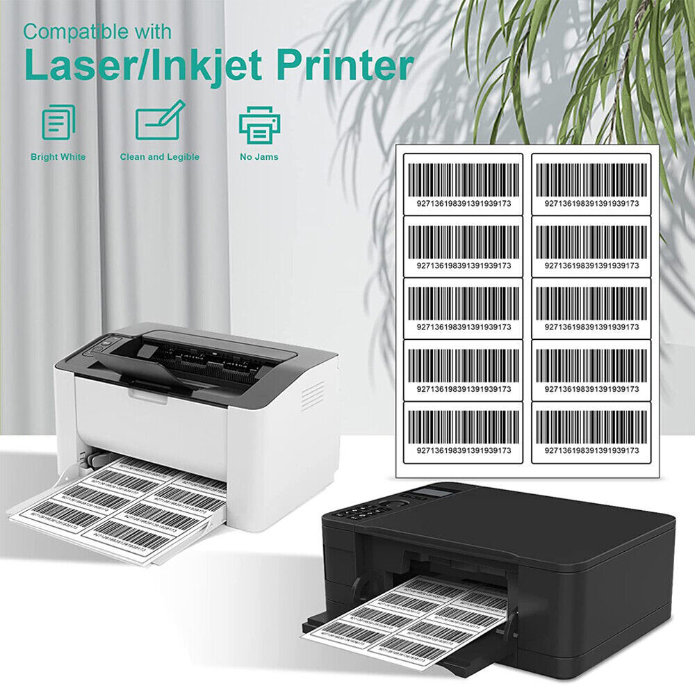 25-2000 Count Blank Address Shipping Labels 100 Sheets 2″x4″ 10-UP 10 Per Sheet