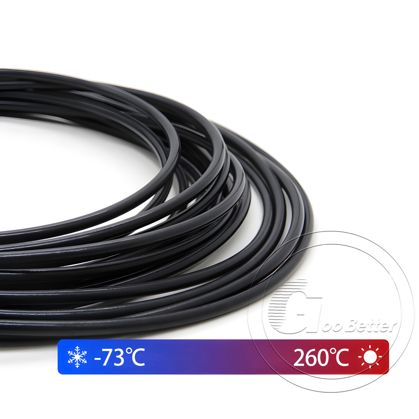 PTFE Tube Tubing Pipe ID 0.3-10mm OD 0.6-12.7mm High Temp Resistance Black