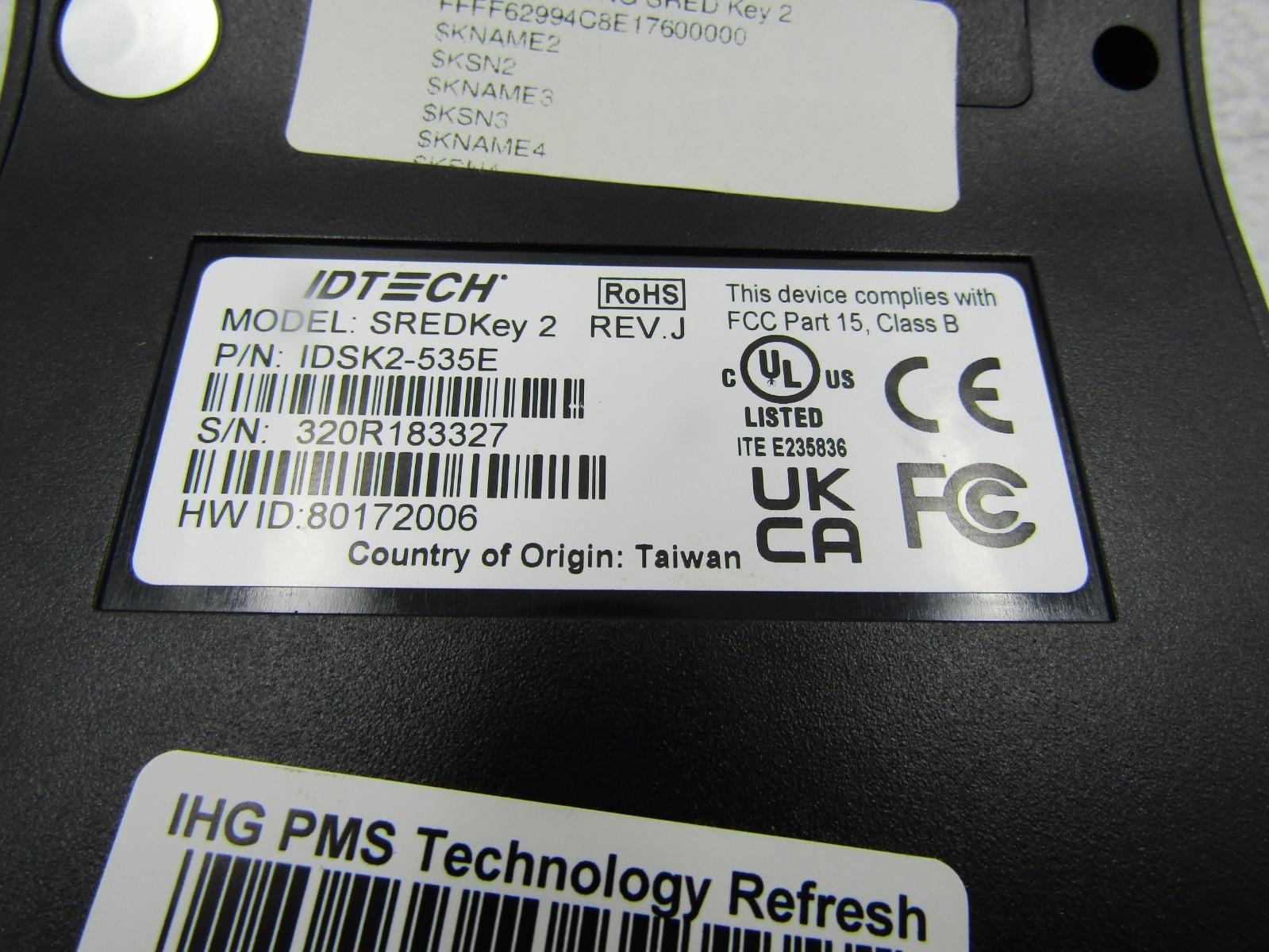 ID Tech SREDKey 2 Keypad Credit Card Reader Point of Sale IDSK2-535E