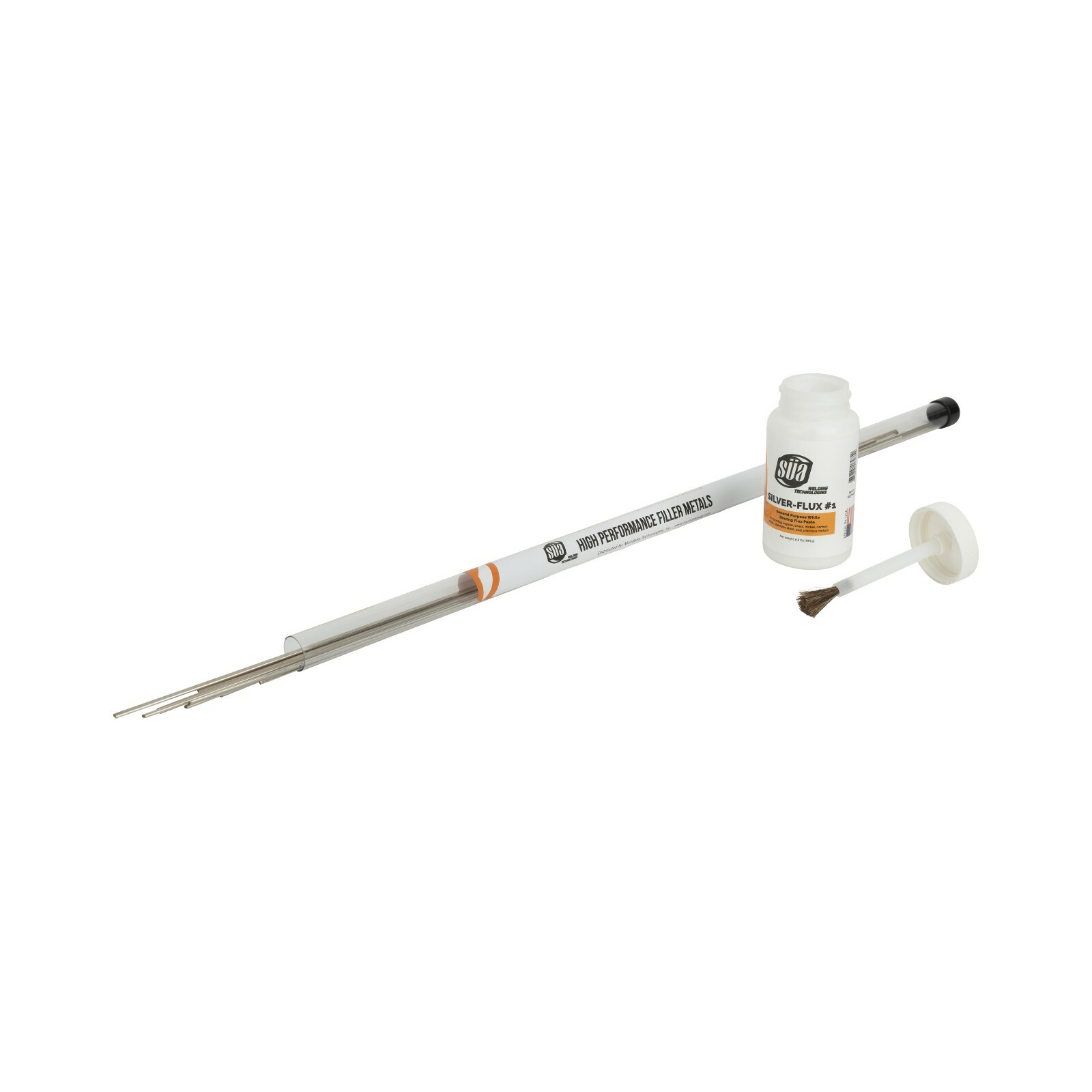 BCuP-2 PhosCopper Brazing Rod 0% Silver – Flat 1/8″ x 0.05″ x 20″ + 6.5 Oz Flux