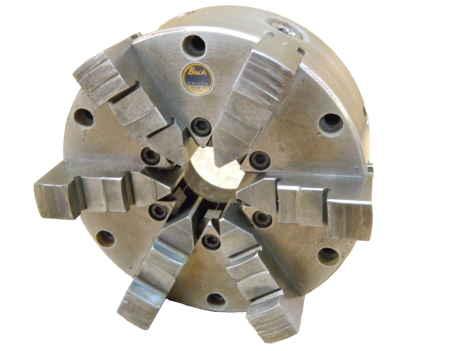BUCK LATHE CHUCK 3662 6 JAW ADJUST TRU 6″ SOLID JAWS