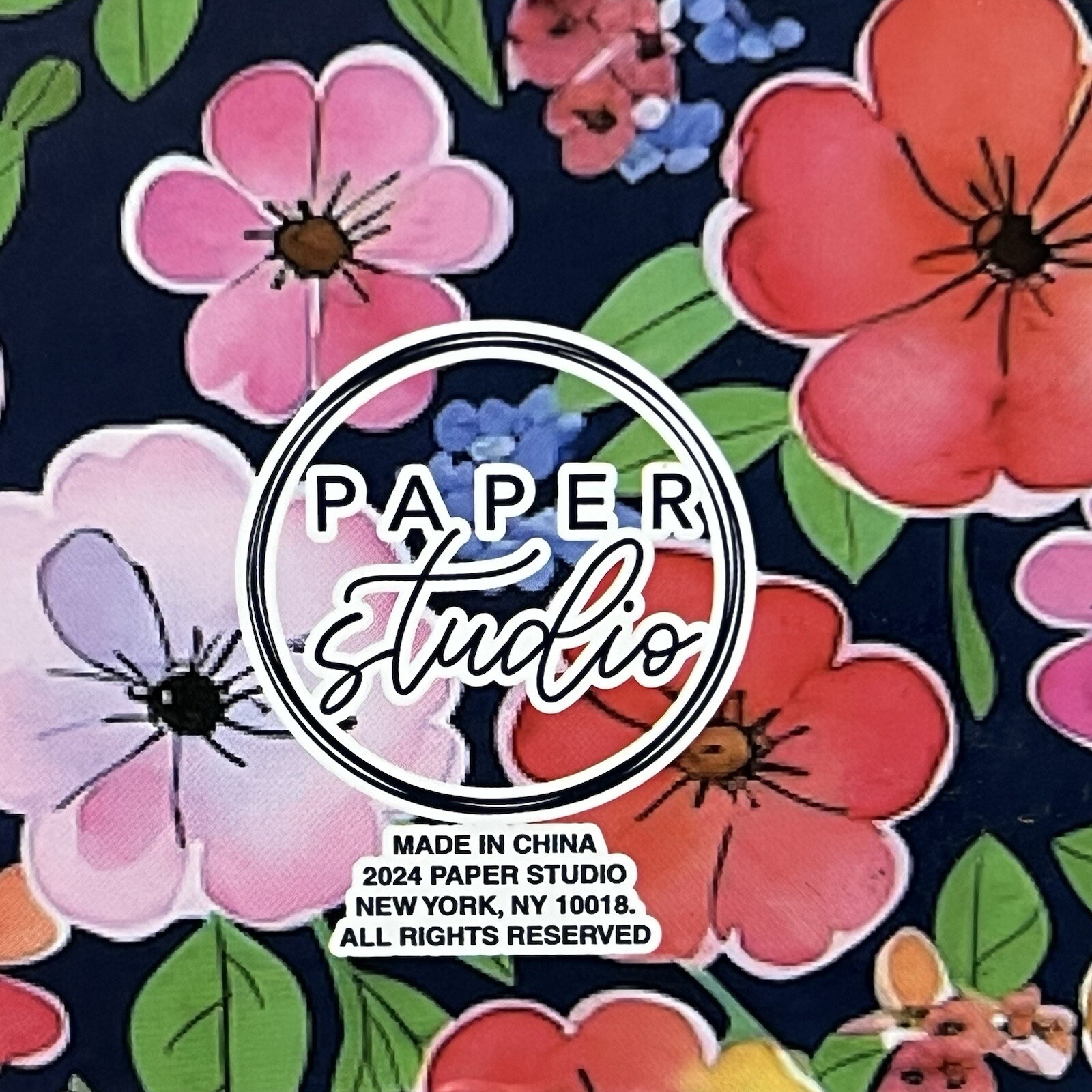 BLOOM Hardcover Spiral Notebook Journal Pen Sticker Set Colorful Lined Flowers