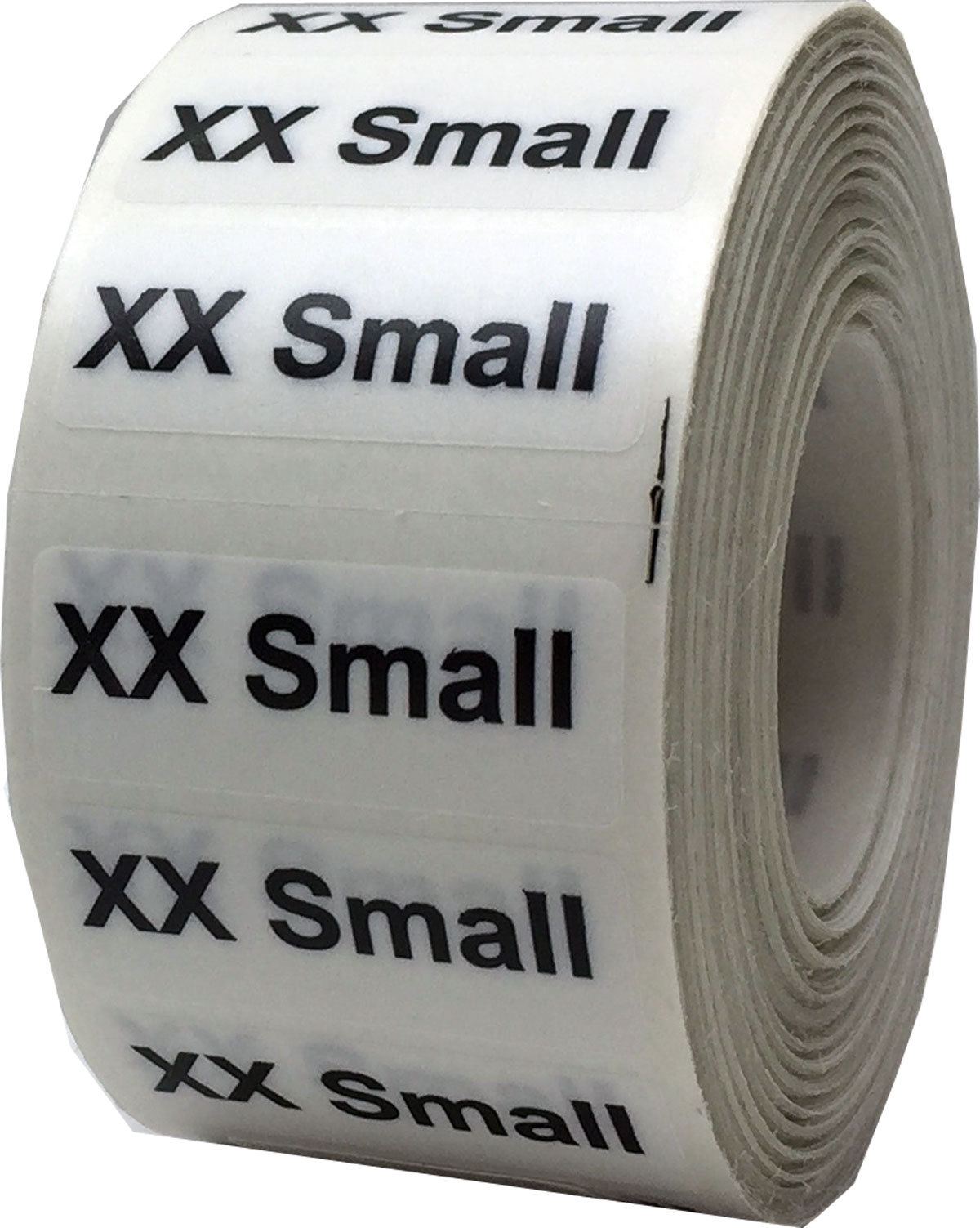 Clear Clothing Size Strip Labels | 1.25 x 5 Inches – 125 Pack | Pick One Size