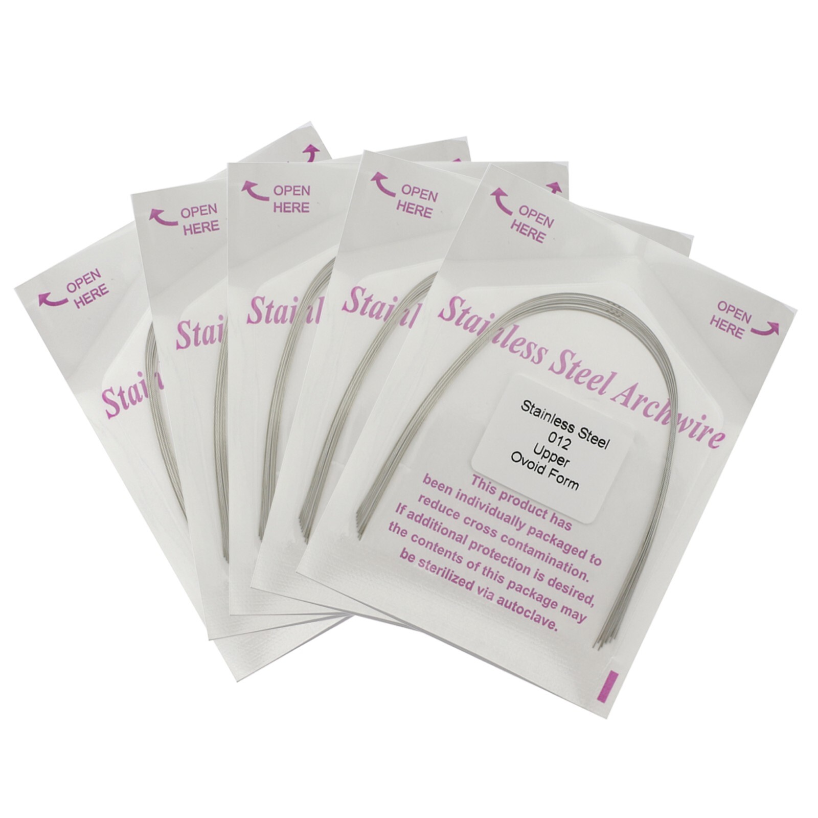100pcs Dental Orthodontic Arch Wire Niti Stainless Steel Round Rectangular Ovoid