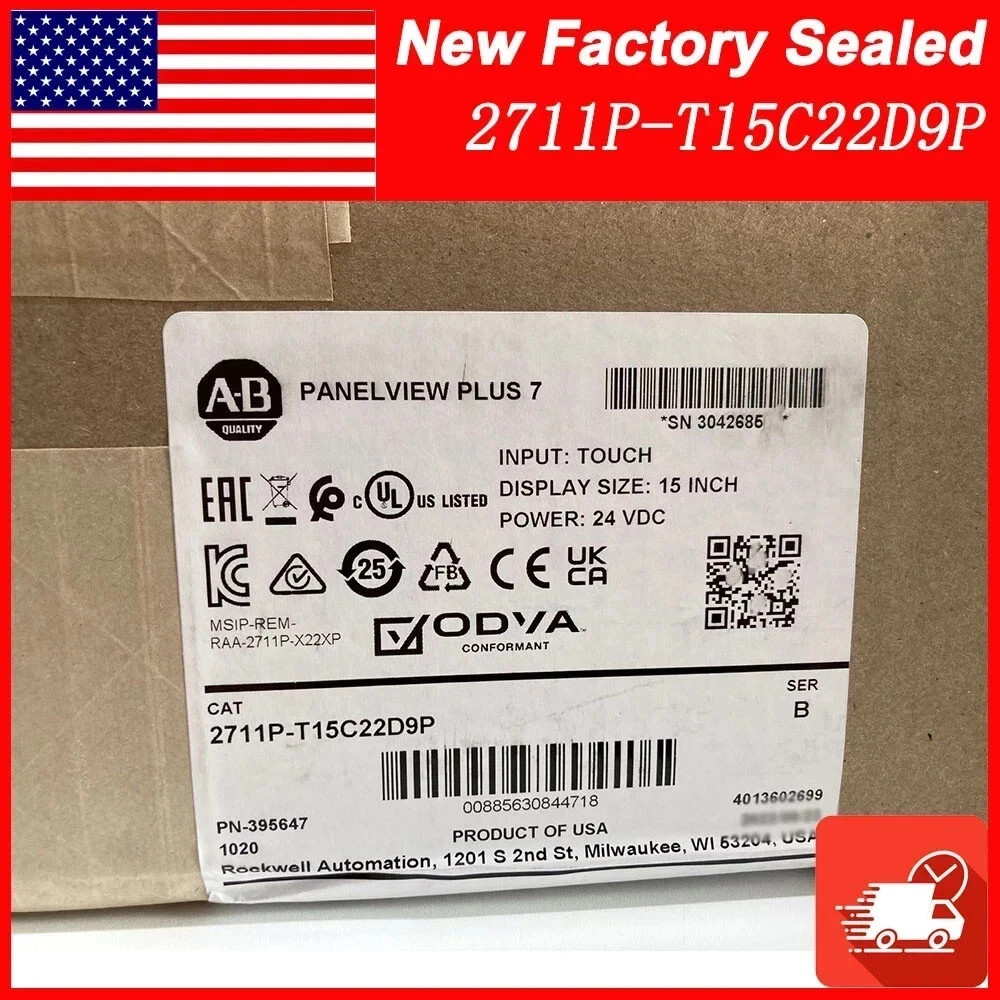 2711P-T15C22D9P NEW AB PanelView Plus 7 Graphic Terminal 2711PT15C22D9P SER B