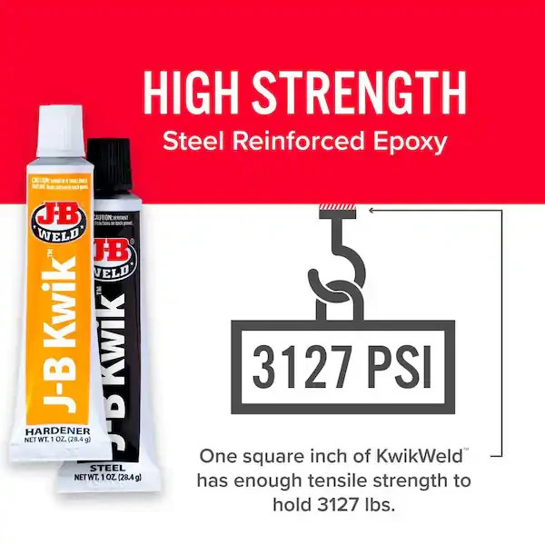 J-B Weld 8276 KwikWeld Quick Setting Steel Reinforced Epoxy – Dark Grey 2 oz
