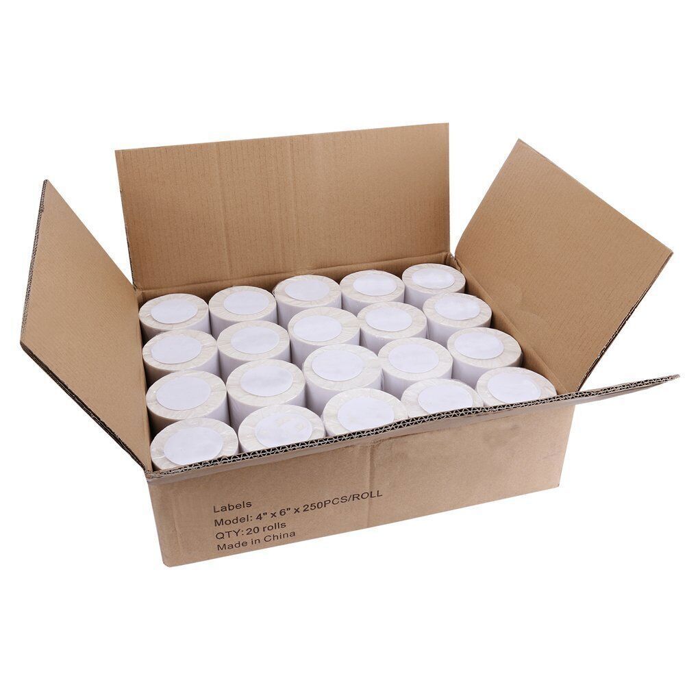 2-20R Direct Thermal Shipping Labels 4×6″ 250/Roll For Zebra 2844 ZP450 Eltron