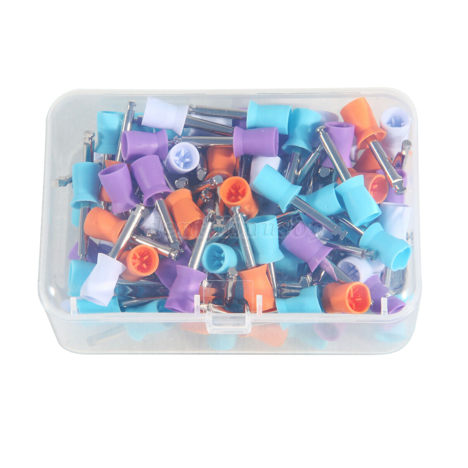 100PCS Mixed Colors Dental Prophy Tooth Polishing Cups Latch Type Rubber SA