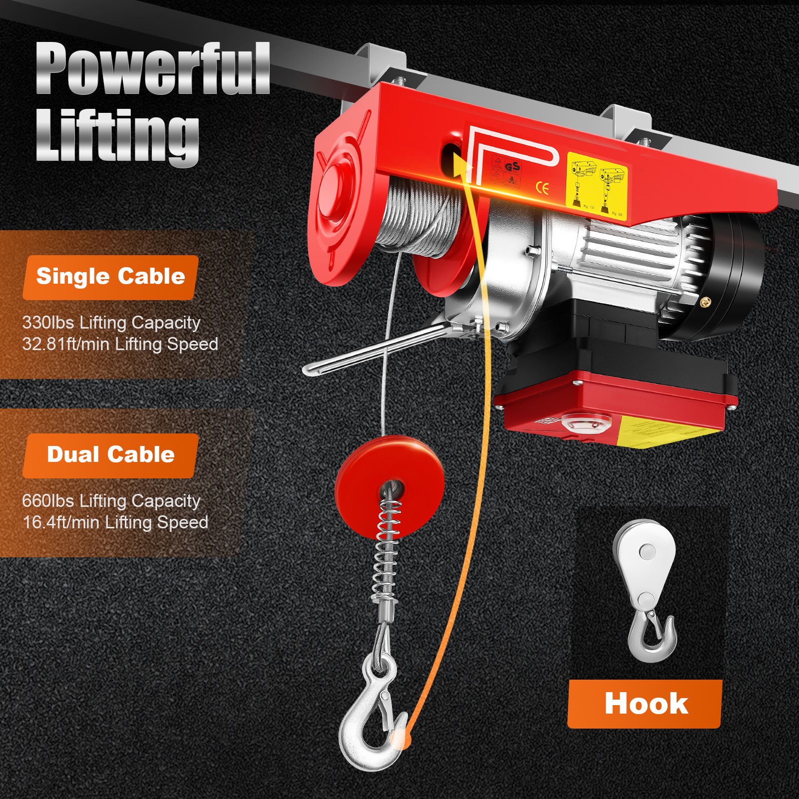 Electric Hoist Factories Warehouses Electric Lifting Hoist & Remote Control