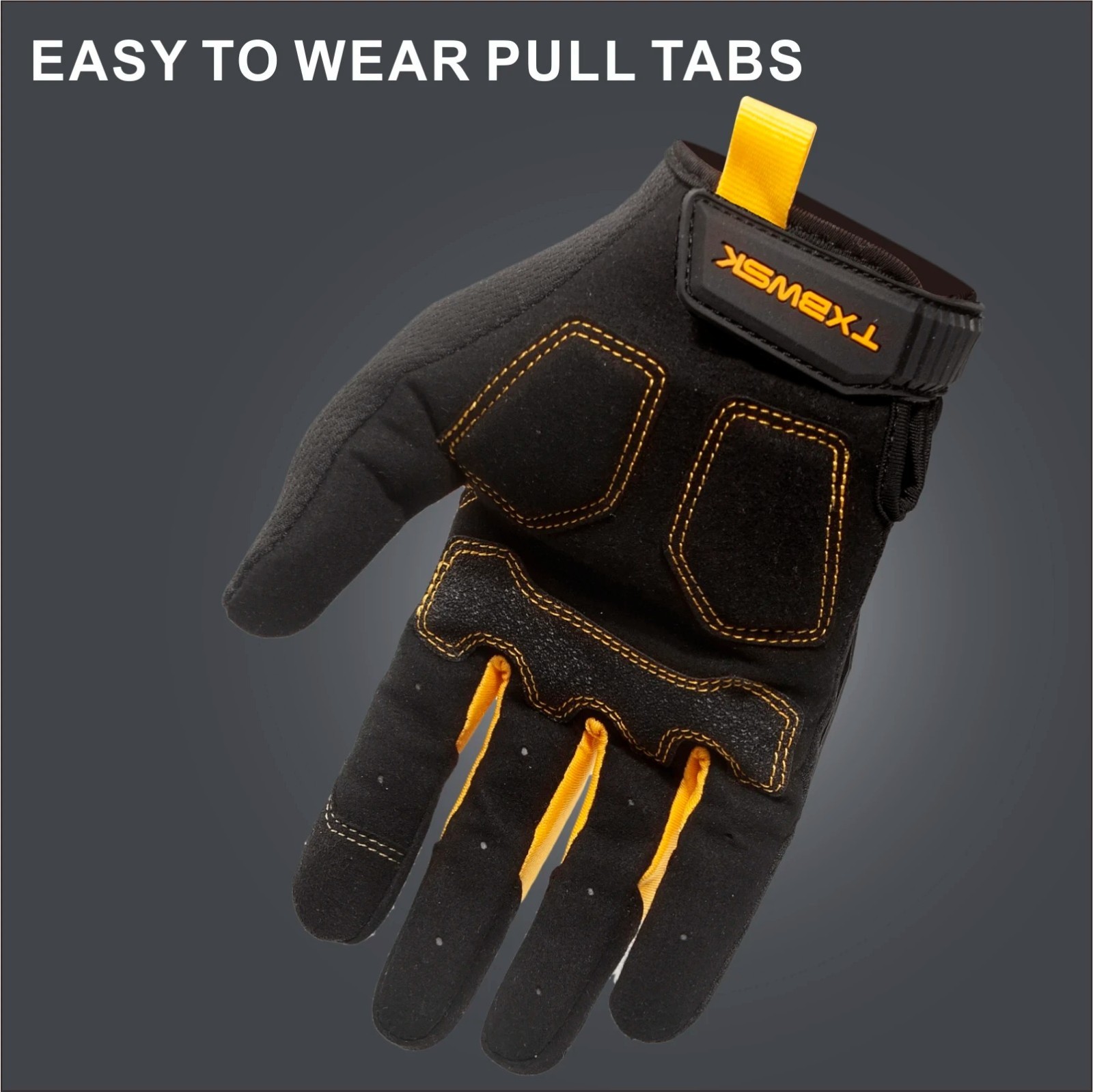 1Pair Heavy Duty Work Gloves,Mechanic Gloves ImpactProtection