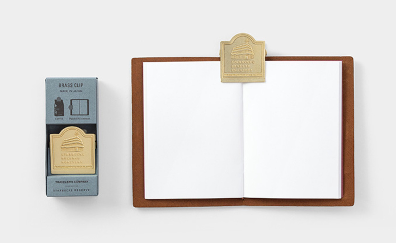 TRAVELER’S notebook Starbucks Reserve Roastery Tokyo Brass Clip Façade limited