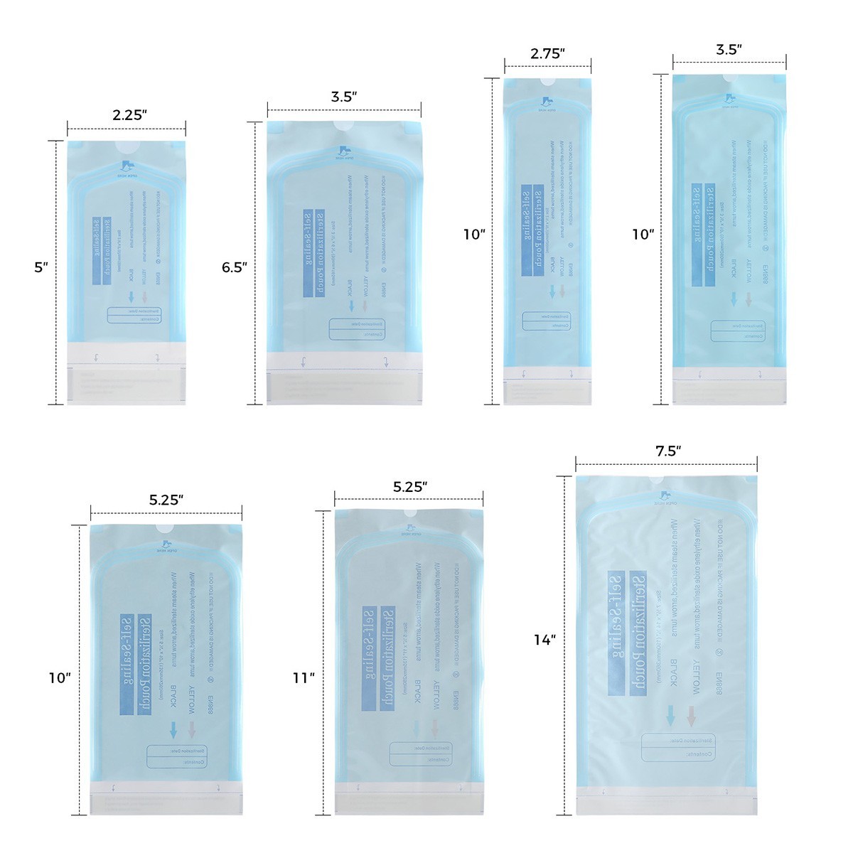 Dental Self-Sealing Sterilization Pouches Pouch Autoclave, Sterilizer Bags