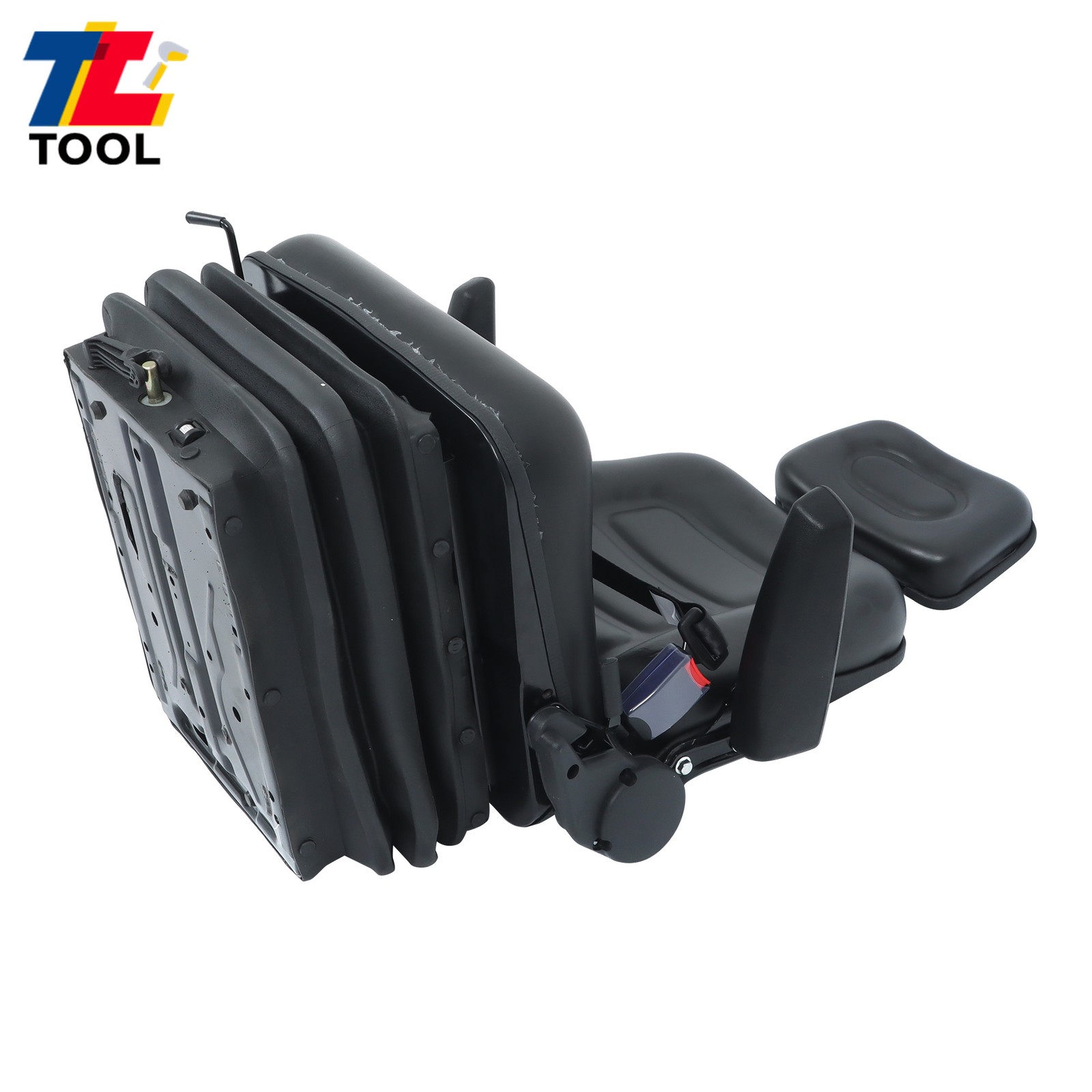 Forklift Tractor Seat Suspension Adjustable Backrest Armrest Safety Belt