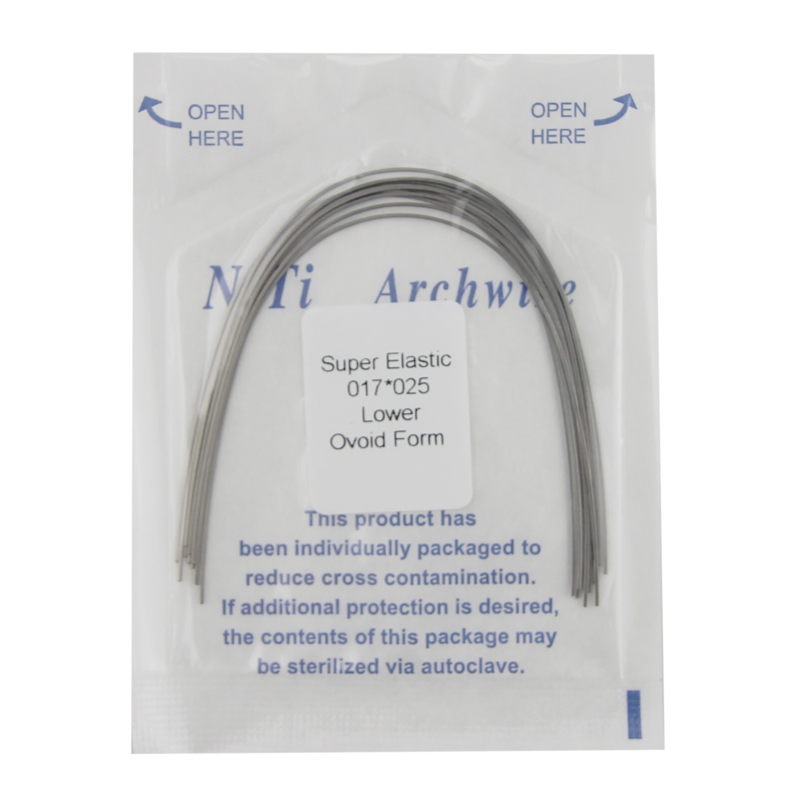 100pcs Dental Ortho Arch Wire Natural Niti Stainless S Round Rectangular Ovoid
