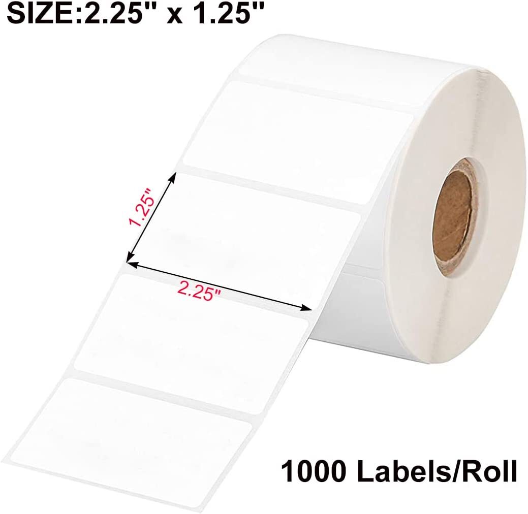 1000/Roll 2.25″x1.25″ Direct Thermal Labels Adhesive SKU Label for Zebra Amazon
