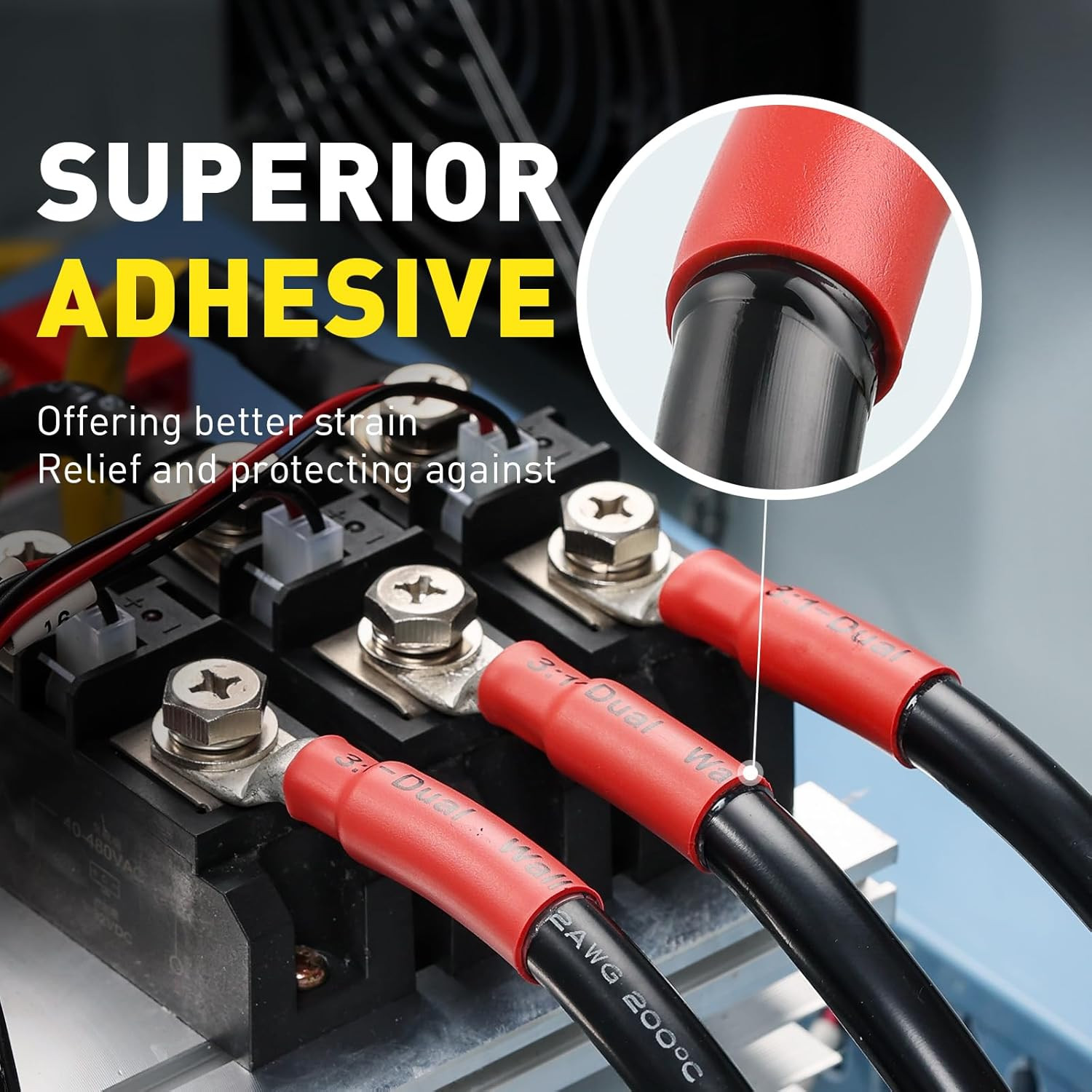 3:1 Heat Shrink Tubing Kit, Adhesive Lined Marine Resistant Grade Shrink Wrap –