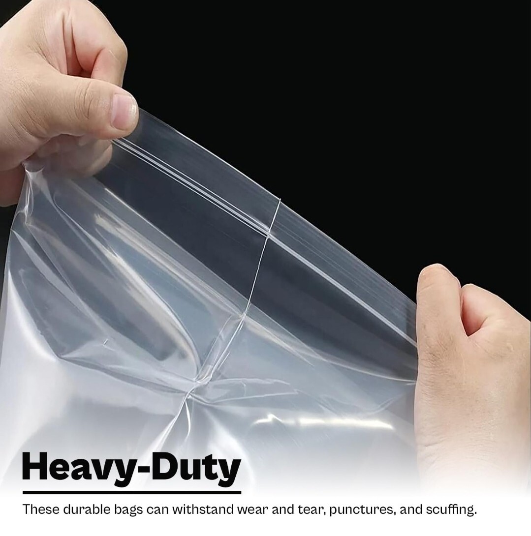 500/PCS White Block 4″x8″ Clear Reclosable Seal Bag Plastic Zip Top Bags 2Mil