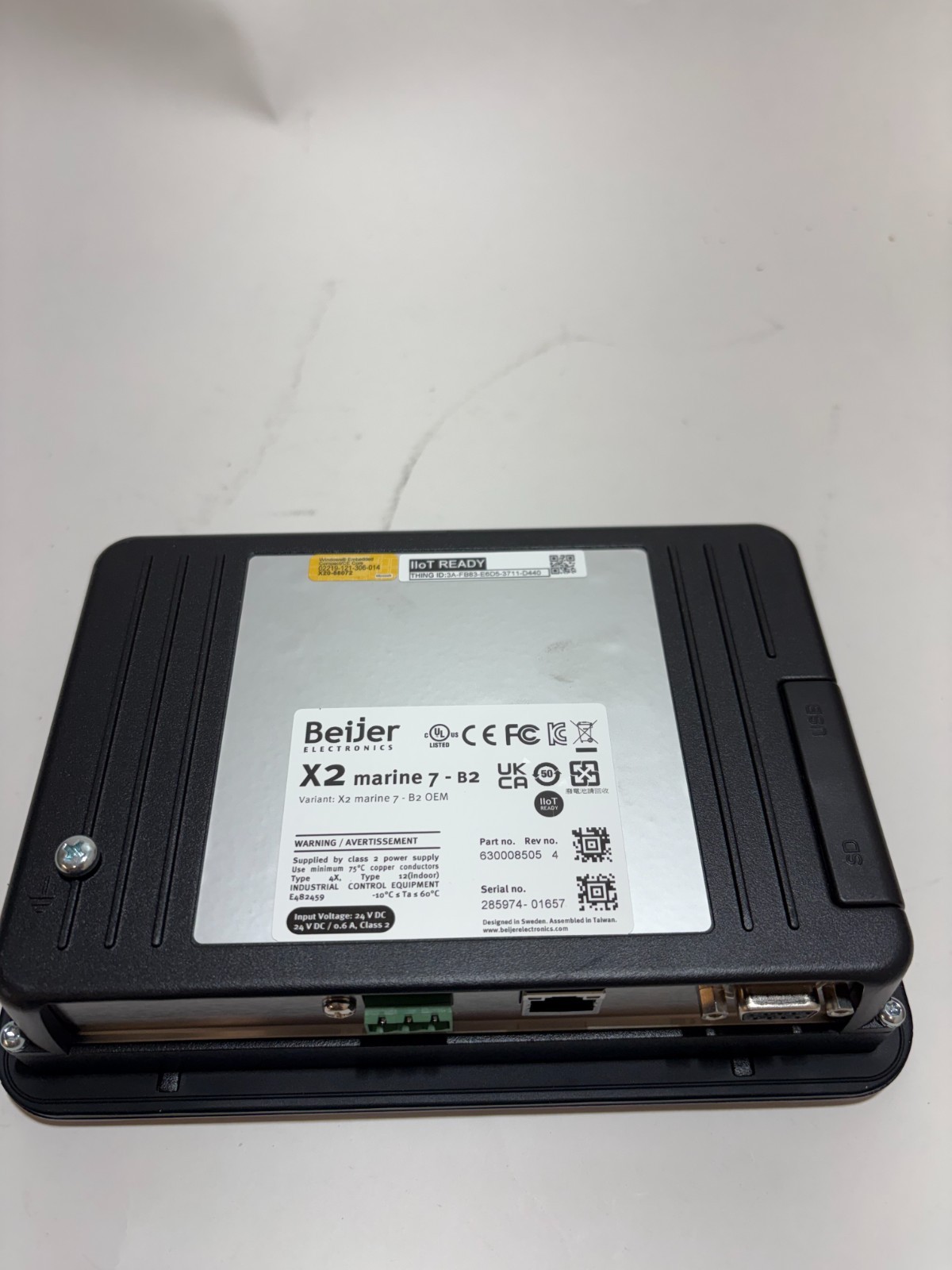 Beijer Electronics X2 Marine 7 – B2 OEM Touch HMI Panel (Part # 630008505)