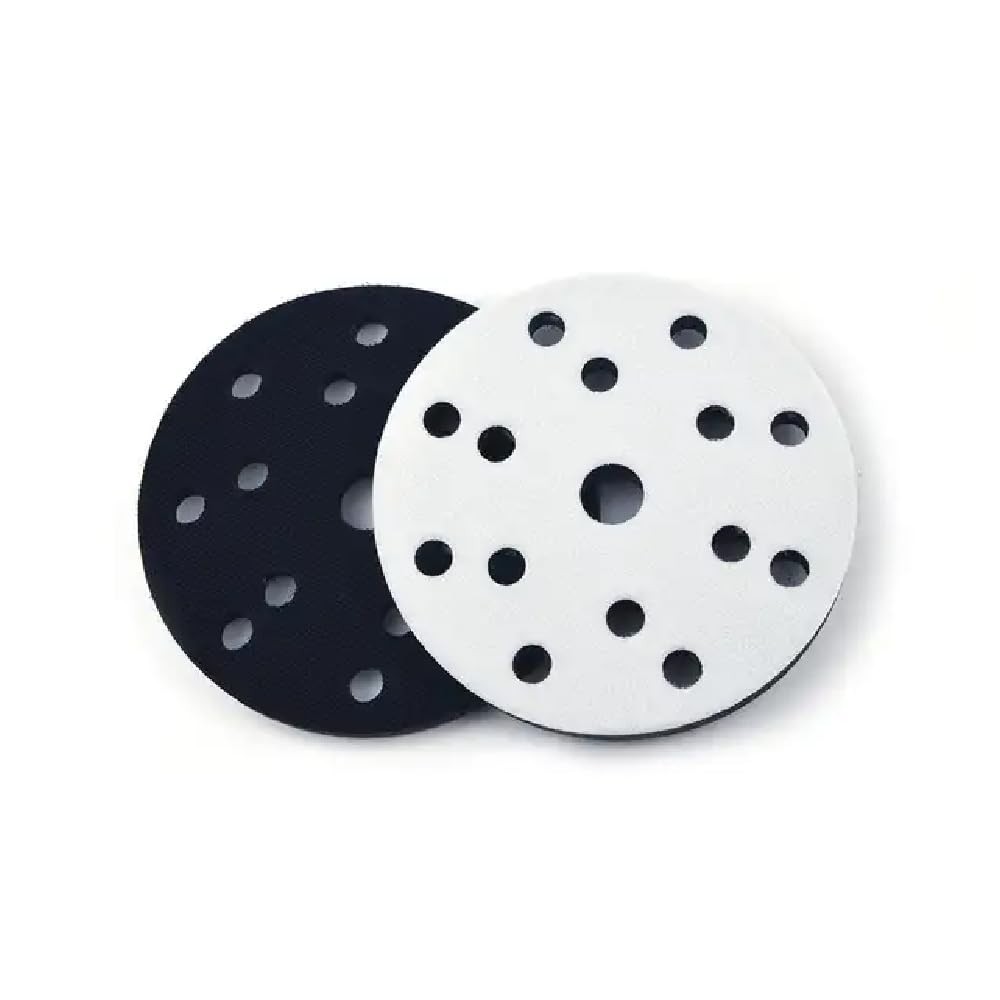LAUCO 6-Inch Soft Interface Pad – 15-Hole Hook & Loop Foam Cushion Buffer Pad