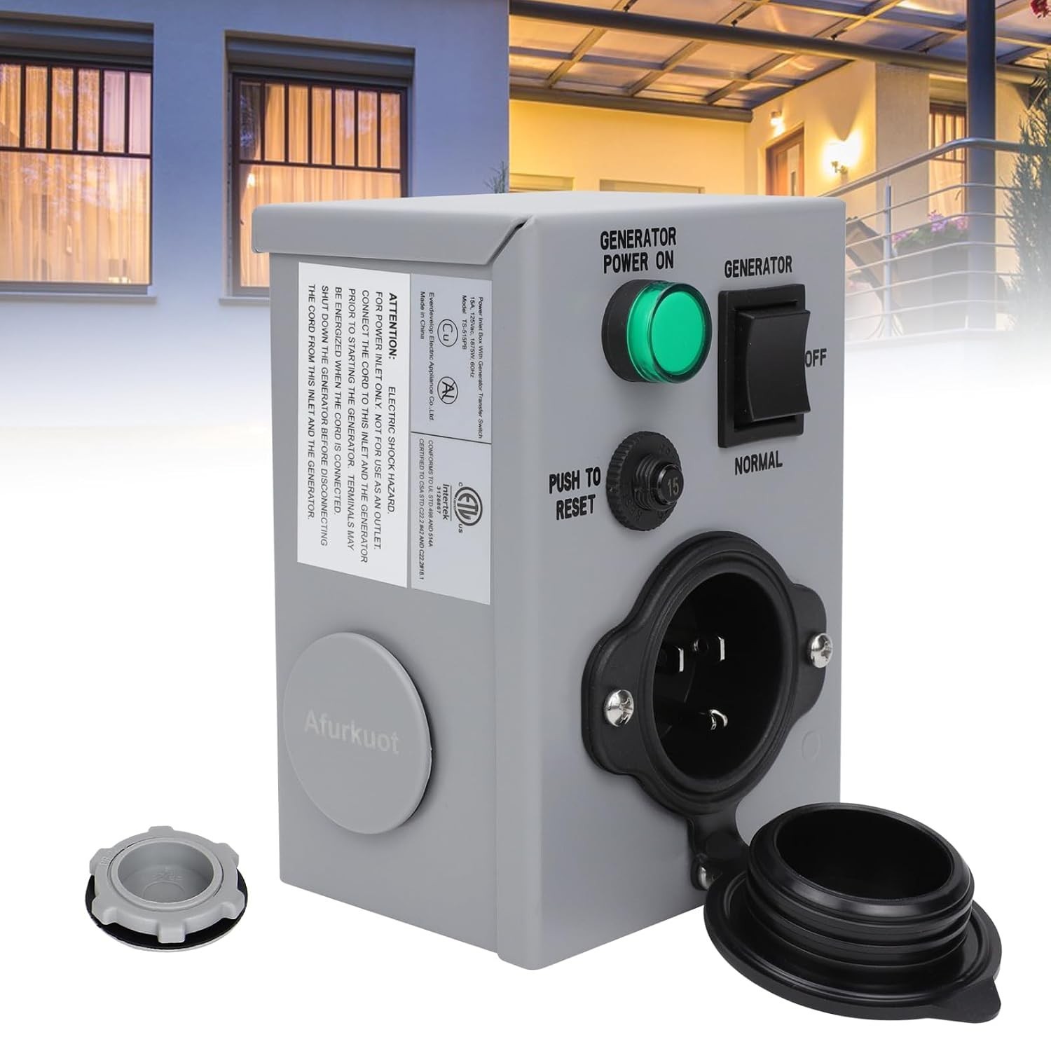 Durable 15 Amp Listed Manual Transfer Switch for Safe Indoor and Outdoor Use