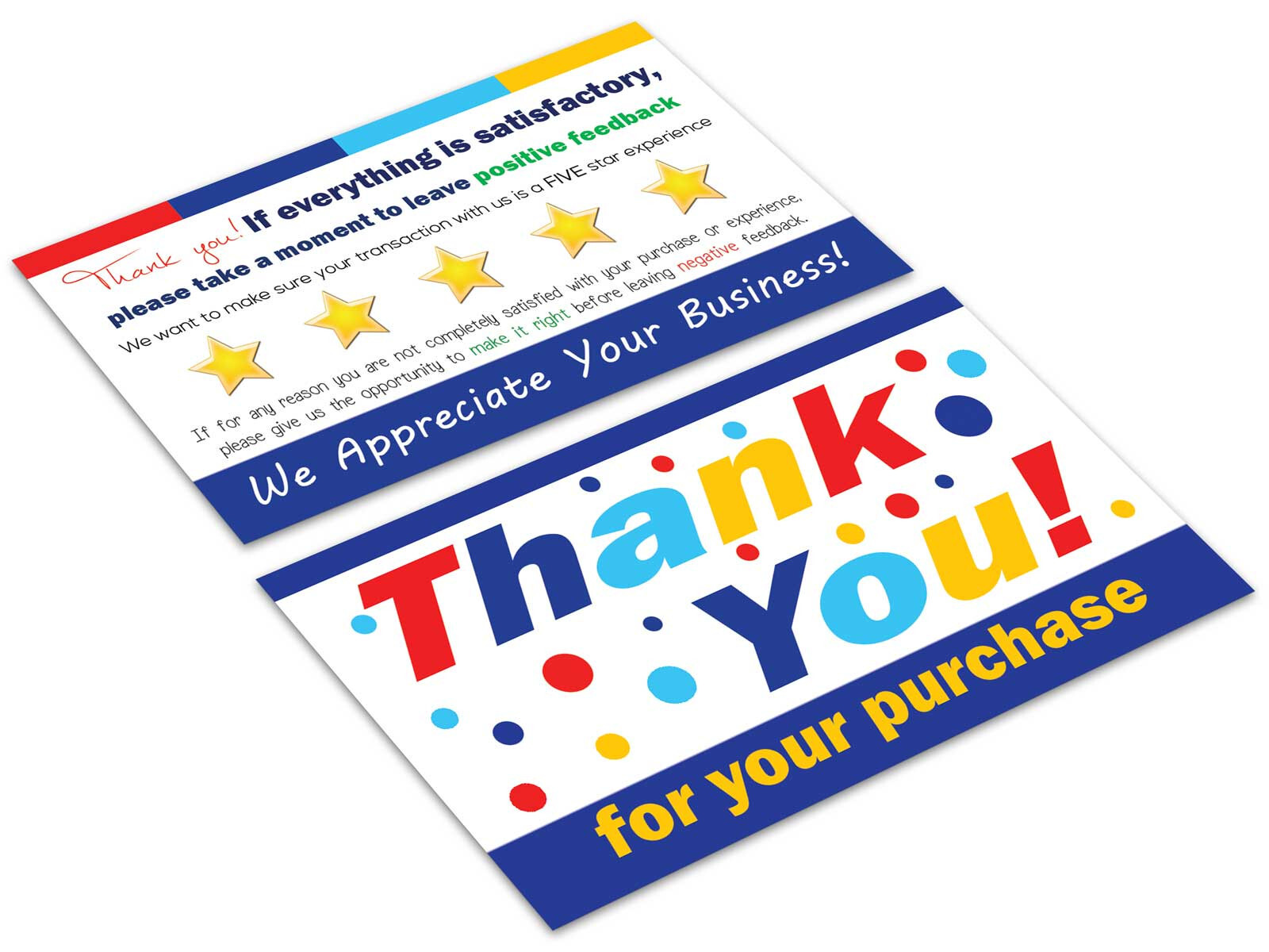 100 for eBay Thank You Cards Seller Notes