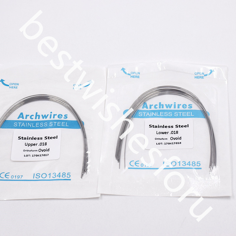 100x 10 Bag Dental Ovoid Stainless Steel Round Arch Wire 012-020 Upper Lower Opt