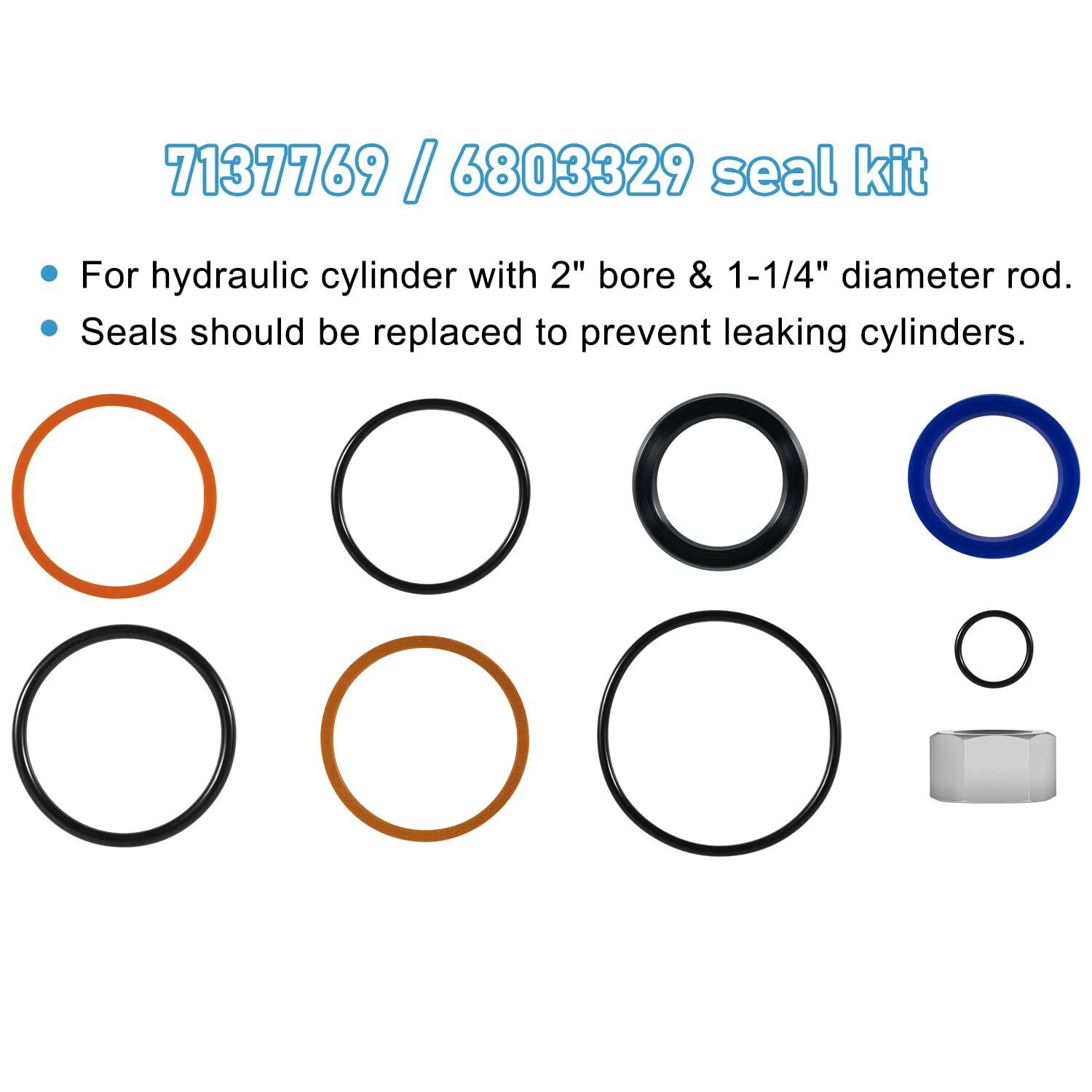 6803329 Hydraulic Lift Cylinder Seal Kit for Bobcat 742 743 753 444 500 520 642