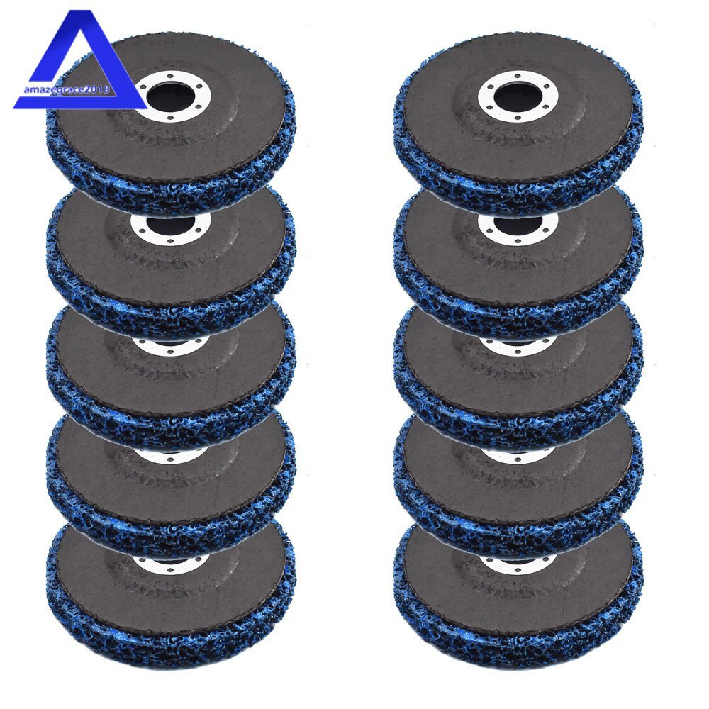 10 Pack 4.5”x7/8″ Poly Strip Disc Wheel Paint Rust Removal Clean Angle Grinder
