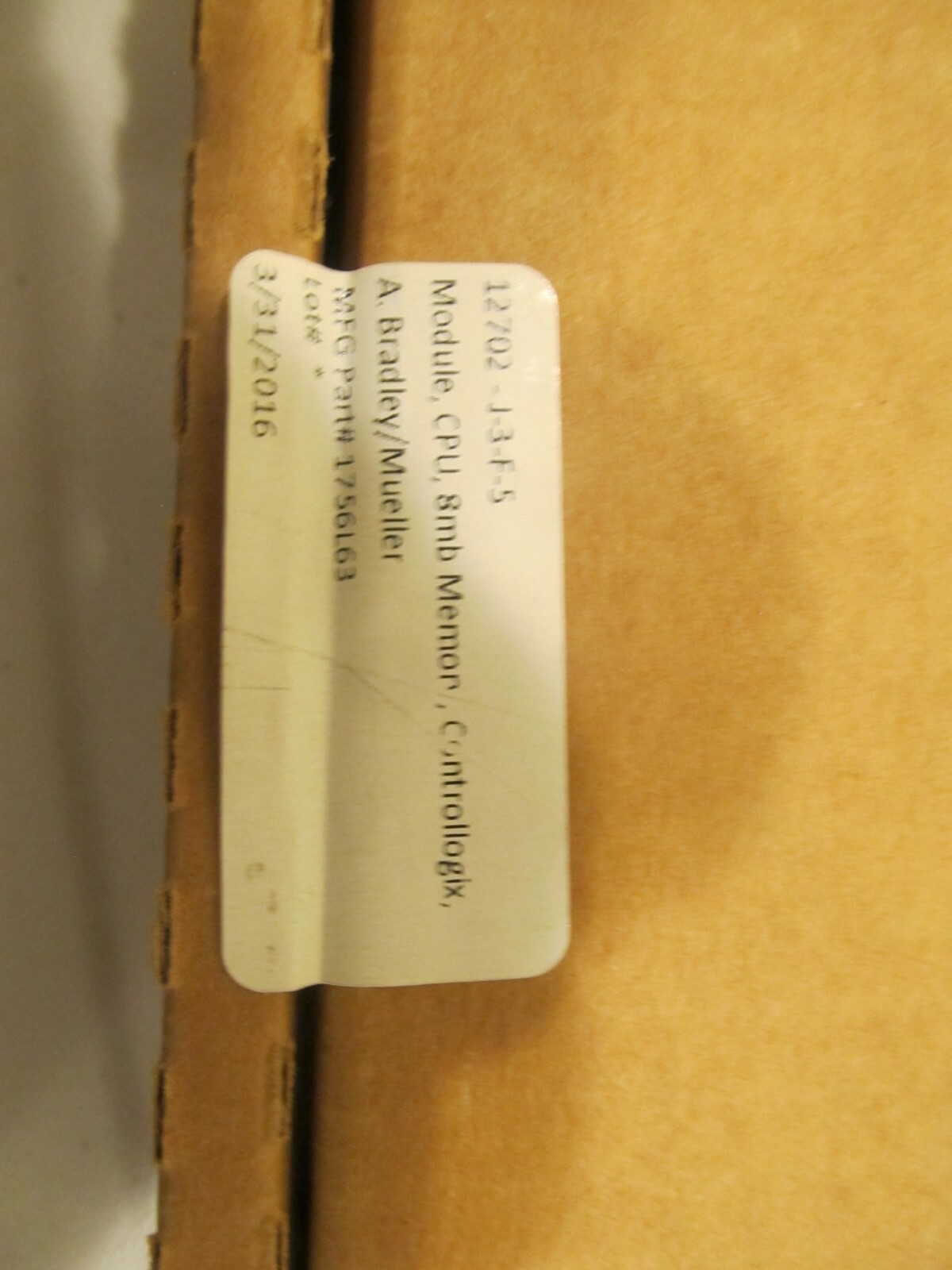 Allen Bradley Module, CPU, 8mb Memory, Controllogix, A Bradley/Mueller, 1756L63