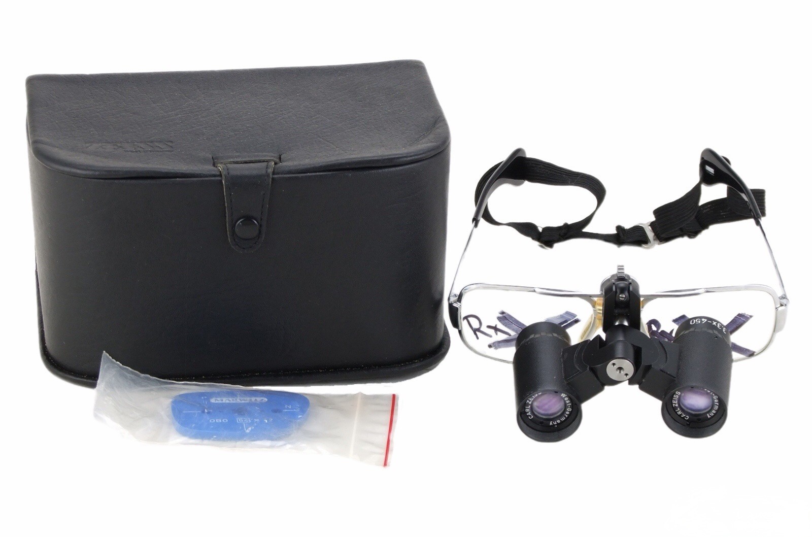Superb West German Zeiss 3.3X – 450 mm Surgical / Dental Loupe BinocuIars + Case