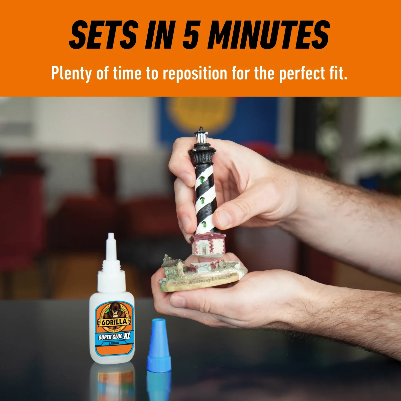 Gorilla Super Glue Gel XL, 25 Gram, Clear, (Pack of 1)